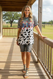 Western ranch aztec print women's boutique top Southern Stitcc XCH11359 ES10