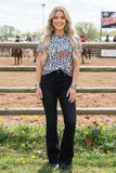Women's t-shirt wholesale w/GOD BLESS THE COWBOYS Leopard prints XCH11957 IS15