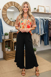 Western Leopard & floral short sleeve women's boutique tops Southern Stitch XCH13567 CS6