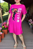 Plus western dress suppliers WALLEN & Riding horse prints short sleeves XCH13891 (BS5)