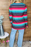 Western paisley christmas tree & serape long sleeve women top XCH14175 I8