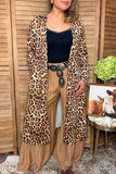 Western leopard print long sleeve open style women's boutique cardigan XCH15614