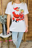 Christmas Santa Claus printed short sleeve women t-shirt XCH15739 BS4