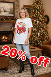 Christmas Santa Claus printed short sleeve women t-shirt XCH15739 BS4