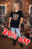 "It's the season" Christmas tree black short sleeve women t-shirt XCH15760 BS9