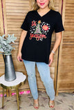 "It's the season" Christmas tree black short sleeve women t-shirt XCH15760 BS9