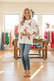 Christmas sequin santa claus skate women's boutique sweatshirt XCH15991 BS1