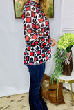 Women's boutique clothing wholesale poker printed long sleeve women's top XCH16104