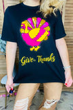 Western "give thanks" sequin turkey embroidery boutique women's top XCH16560 BS10