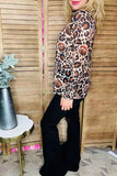 Game day football & leopard sheer mesh long sleeve women top XCH16679(IS6)