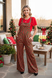 Christmas Red & Green checkered one piece casual women jumpsuit XCH16764 AS10/AS6