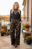 Western printed wide leg women's boutique pant XCH17170 GS9