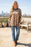 Western leopard & checkered patchwork women's boutique top Southern Stitch XCH17335