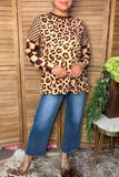 Western leopard & checkered patchwork women's boutique top Southern Stitch XCH17335