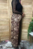 Western leopard & black wide leg women's boutique pant Southern Stitch XCH17348