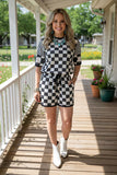 Western checkered top & shorts women's boutique set Southern Stitch XCH17405