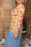 Western cowgirls sheer long sleeve women's boutique top Southern Stitch XCH17408