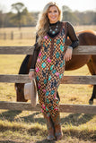 Western Checkered & 8-balls Loose Overall Women's Romper/Jumpsuit Southern Stitch XCH17410 BS13