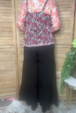 Western pink rose sheer lace women's boutique top Southern Stitch XCH17439
