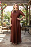 Pre-Sale western brown mesh women's boutique maxi dress XCH17453