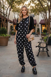 Western white polka dots one piece women's boutique jumpsuit XCH17454 BS8