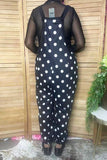 Western white polka dots one piece women's boutique jumpsuit XCH17454 BS8