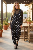 Western white polka dots one piece women's boutique jumpsuit XCH17454 BS8