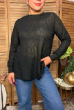 Western paisley pattern black lace sheer women's boutique top Southern Stitch XCH17480