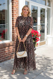 Western animal leopard & zebra sheer maxi women boutique dress Southern Stitch XCH17487