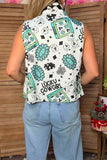 Western jewel & dice lucky cowgirl women's boutique vest Southern Stitch XCH17556