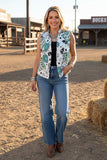 Western jewel & dice lucky cowgirl women's boutique vest Southern Stitch XCH17556
