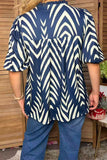 Southwestern chevron puff sleeve women's boutique blouse Southern Stitch XCH17557
