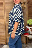 Southwestern chevron puff sleeve women's boutique blouse Southern Stitch XCH17557