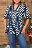 Southwestern chevron puff sleeve women's boutique blouse Southern Stitch XCH17557