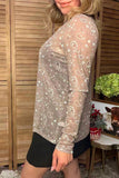 Western paisley sheer long sleeve women's boutique top Southern Stitch XCH17838
