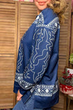 Western longhorn long sleeve women's boutique top Southern Stitch YDG17726