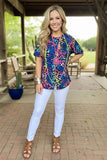 YMY15008 Western leopard short sleeves women tops