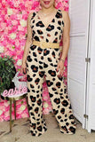 Women's apparel wholesale One piece overall leopard jumpsuit w/waistband & pockets YMY15073 (AS8)