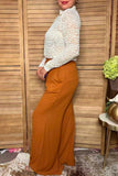 Western brown straight women pant w/side pockets Southern Stitch YMY15523 GS4