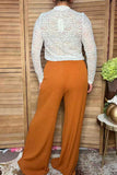 Western brown straight women pant w/side pockets Southern Stitch YMY15523 GS4
