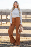 Western brown straight women pant w/side pockets Southern Stitch YMY15523 GS4