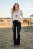 Western silid color beige long sleeve women's boutique top YMY8585 (D11)