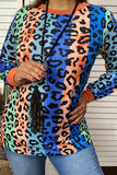 Multi color leopard printed long sleeve women top YT9895 (FS12)