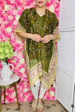 Floral duster wholesale Green floral printed kimono with/tassels YZ191003