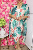 Women duster wholesaler Multi color palm leaf printed kimono w/tassels YZ192018