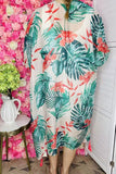 Women duster wholesaler Multi color palm leaf printed kimono w/tassels YZ192018