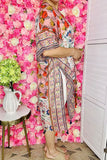 Women's duster wholesaler Multi-color floral printed kimono with tassels YZ213071
