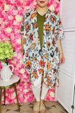 Spring duster wholesale Floral printed kimono w/tassels YZ213171