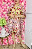 Women's duster wholesale online Floral printed kimono w/tassels YZ213208