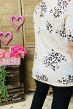 XCH14648 "A COWBOY" heart & arrow leopard printed short sleeve women top